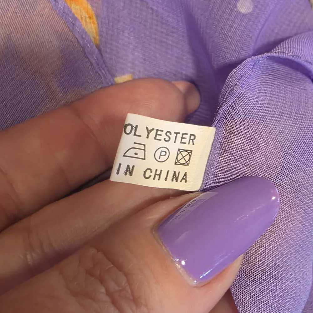 Y2K Vintage Sheer Poncho Fairycore Floral Lavender Wrap Boho Chic Feminine